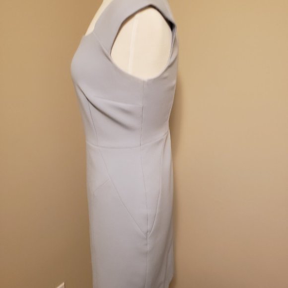 Hobbs London Pale Blue Dress with matching scarf - Picture 2 of 6